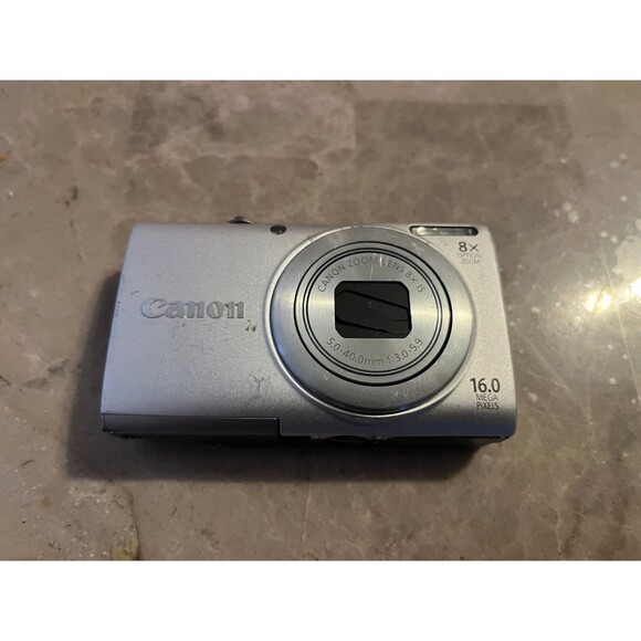 Canon PowerShot A4000 IS HD 16.0MP Digital Camera Silver For PARTS Lens Error - Picture 2 of 8